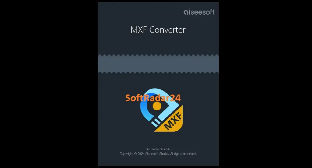 Aiseesoft MXF Converter Starting ScreenShot