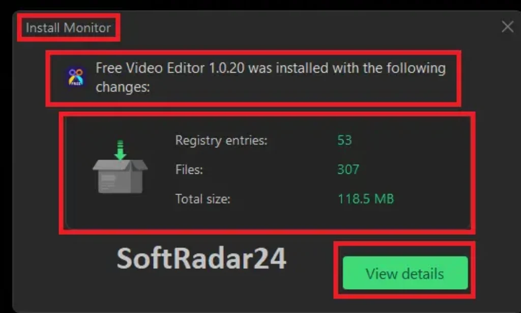 SoftRadar24 - IObit Uninstaller Install Monitor Popup ScreenShot
