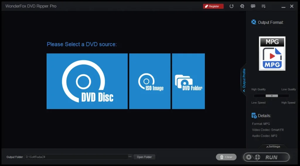 WonderFox DVD Ripper Pro interface review screenshot