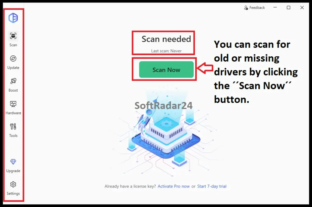 Driver Easy Pro main interface displaying the automated system scan and driver update status on Windows.