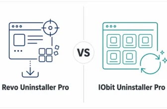 Revo Uninstaller Pro and IObit Uninstaller Pro shown in a balanced Windows software removal comparison