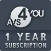 AVS4YOU One Year Subscription annual plan offering full access to the video and audio editing software suite for 365 days.