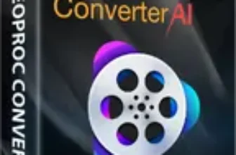 VideoProc Converter AI 2026 official software box showing AI video enhancement, 4K conversion, and GPU acceleration features.