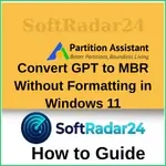 AOMEI: Convert GPT to MBR Without Formatting in Windows 11