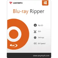 AnyMP4 Blu-ray Ripper dashboard converting physical discs to digital on Windows