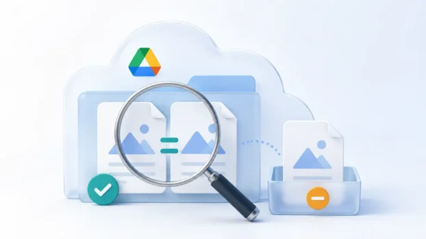 Reviewing duplicate files in Google Drive before deletion